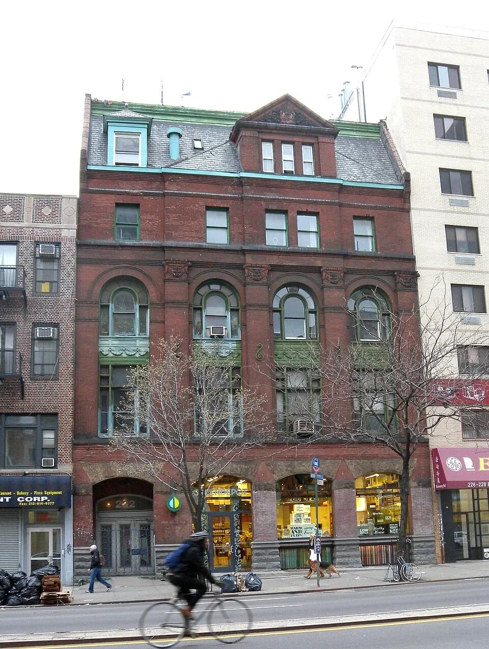 William S. Burroughs - Looking west across Bowery at 222 Bowery, former YMCA on a cloudy afternoon.