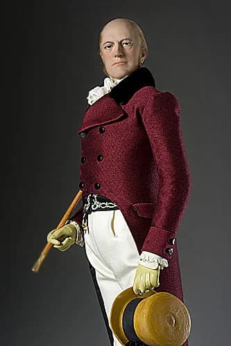 Aaron Burr - Historical Mixed Media Figure of Aaron Burr produced by artist/historian George S. Stuart and photographed by Peter d'Aprix. This image, from the George S. Stuart Gallery of Historical Fi