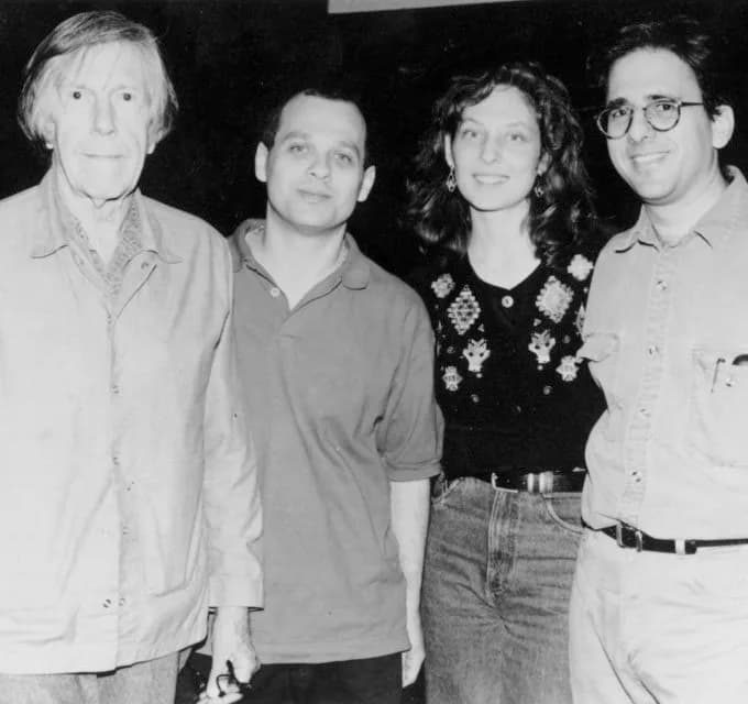John Cage - While students at Yale studying musical composition, best friends and future Bang on a Can collaborators, David Lang, Julia Wolfe, and Michael Gordon met composer John Cage. Julia Wolfe an