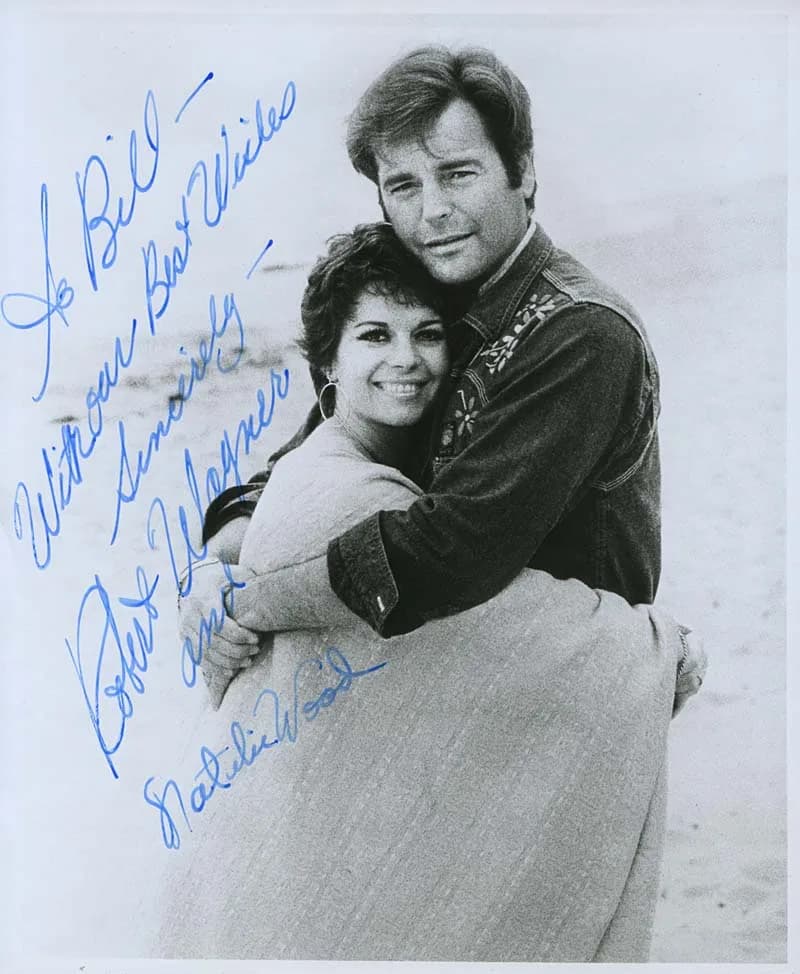 Natalie Wood - Autographed publicity photo of Natalie Wood and Robert Wagner