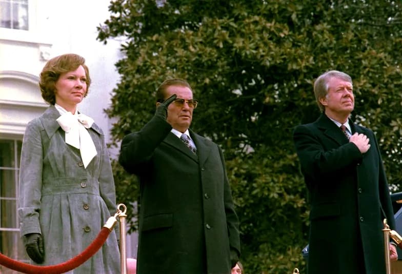 Rosalynn Carter - Tito with Rosalynn &amp; Jimmy Carter during Tito's third state visit to USA in 1978.