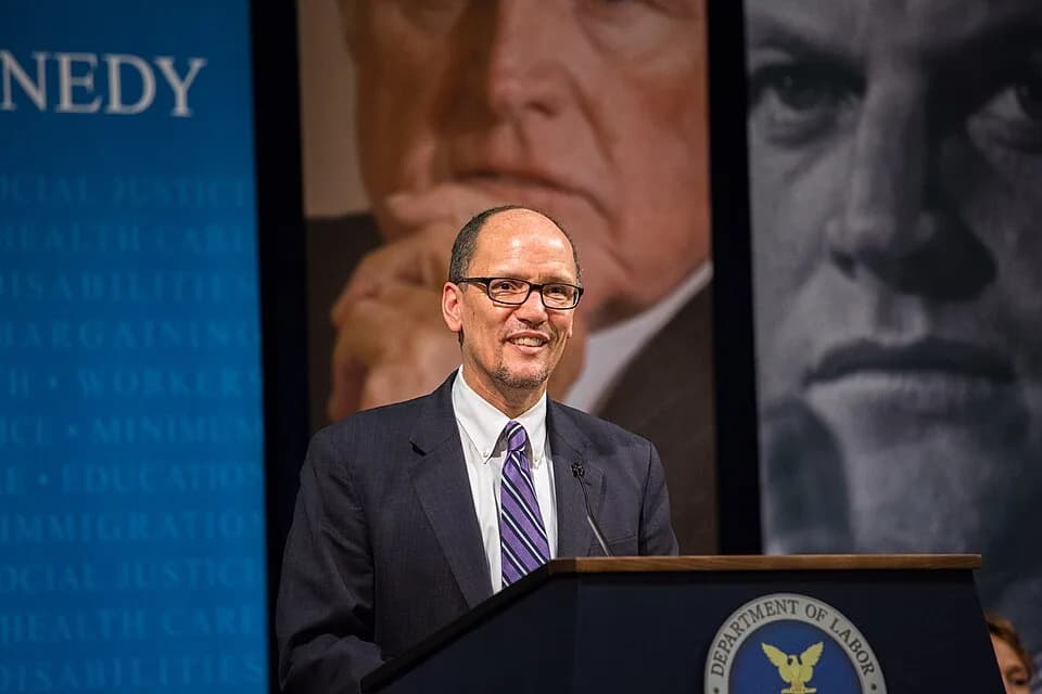 Ted Kennedy - Secretary of Labor, Thomas E. Perez, posthumously inducts Senator Edward M. Kennedy into the Department of Labor Hall of Honor on March 12, 2015 in Washington, DC.