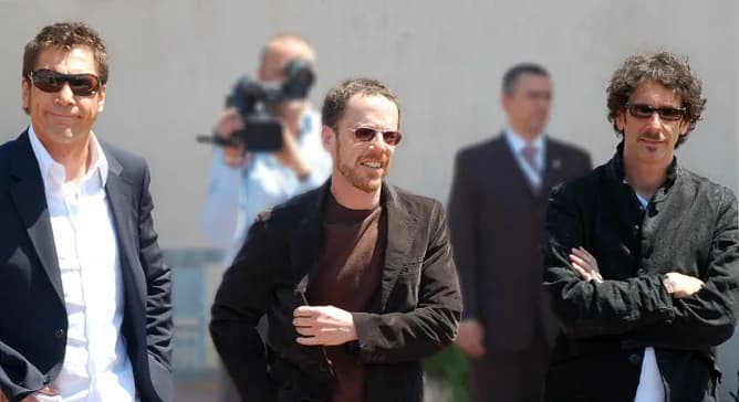 Cormac McCarthy - Javier Bardem, Ethan Coen and Joel Coen at the Cannes Film Festival.