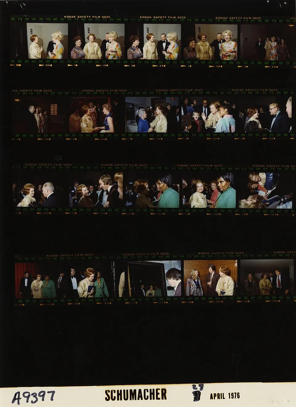 Helen Hayes - The photo contact sheet, identified as A9397 by the White House Photographic Office (WHPO), is housed at the Gerald R. Ford Presidential Library, a branch of the National Archives and Re
