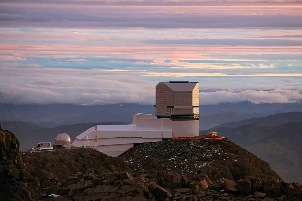 Vera Rubin - The Vera C. Rubin Observatory is shown here on a cloudy day.