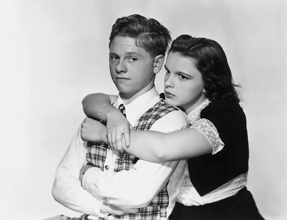 Mickey Rooney - Publicity photo of Mickey Rooney and Judy Garland for film Love Finds Andy Hardy.
