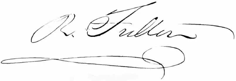 Robert Fulton - Signature of Robert Fulton, steamboat innovator