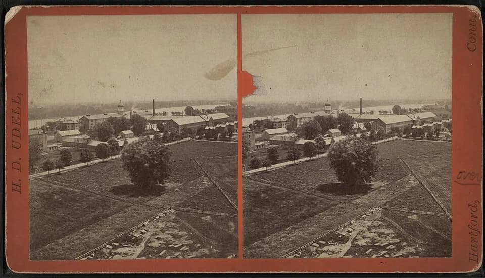 Samuel Colt - Bird's-eye view, Colt's Armory, by H. D. Udell.jpg