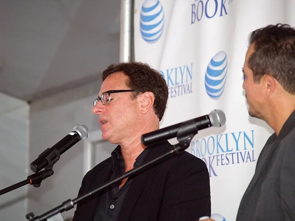Bob Saget - Actor/comedians-turned-novelists Bob Saget and John Leguizamo, speaking on the "Comedians as Authors" panel at the the 2014 Brooklyn Book Festival.
This photo was created by Luigi Novi. I