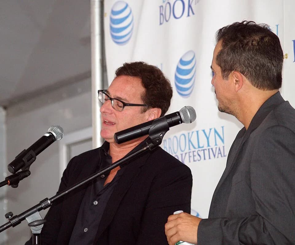 Bob Saget - Actor/comedians-turned-novelists Bob Saget and John Leguizamo, speaking on the "Comedians as Authors" panel at the the 2014 Brooklyn Book Festival.
This photo was created by Luigi Novi. I