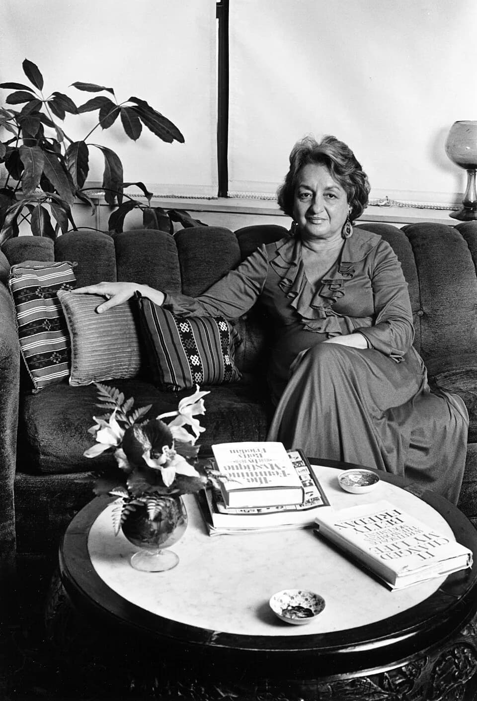 Betty Friedan - Betty Friedan as photographed in her home ©Lynn Gilbert, 1978.
