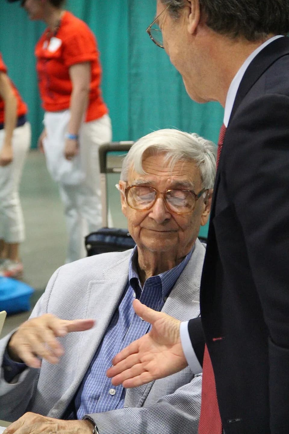 Edward O. Wilson - Edward O. Wilson shaking hands with co-author Jeffrey D. Sachs
2015 Library of Congress National Book Festival
September 5, 2015

Washington, DC