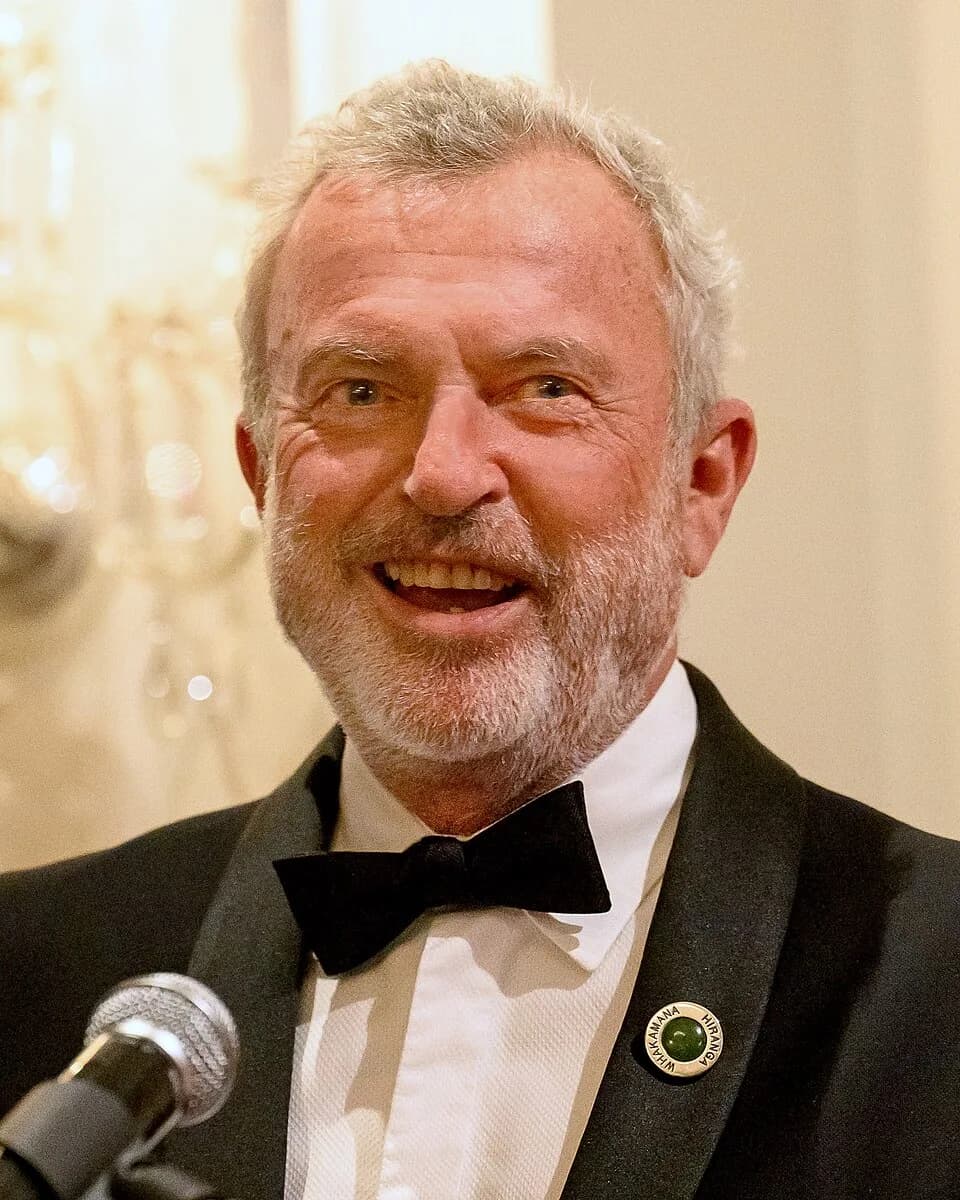 Sam Neill - Sir Sam Neill, speaking at the 2022 Arts Foundation Icon Whakamana Hiranga Awards, at Government House in Wellington, NZ on 14 December 2022