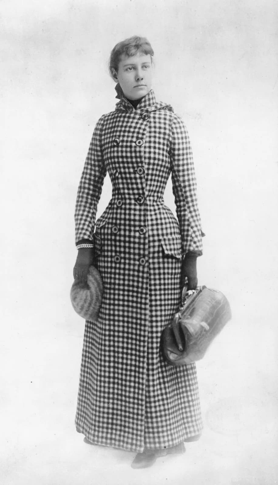Nellie Bly - American journalist Nellie Bly, in a publicity photo for her around-the-world voyage.