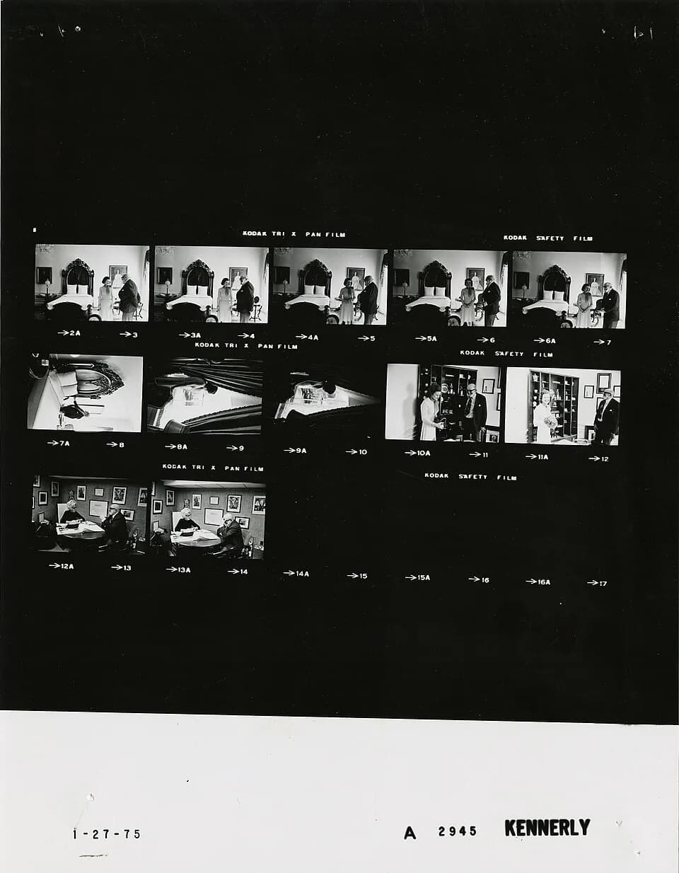 Ansel Adams - The photo contact sheet, identified as A2945 by the White House Photographic Office (WHPO), is housed at the Gerald R. Ford Presidential Library, a branch of the National Archives and Re