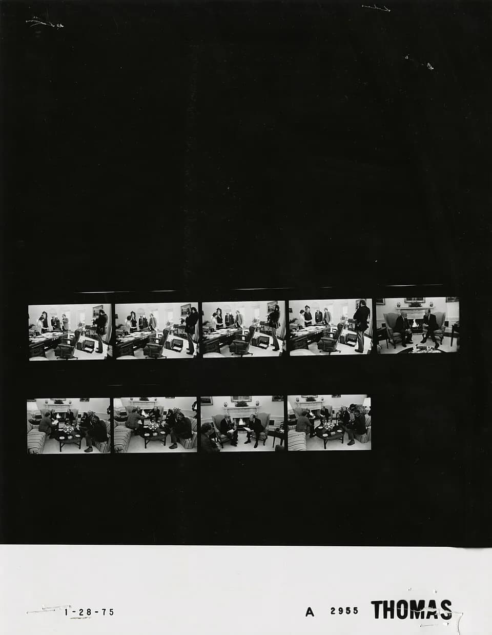 Ansel Adams - The photo contact sheet, identified as A2955 by the White House Photographic Office (WHPO), is housed at the Gerald R. Ford Presidential Library, a branch of the National Archives and Re