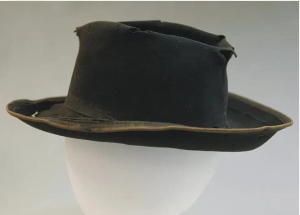 William Tecumseh Sherman - Sherman’s campaign hat as seen today. While the hat was in the possession of Joseph Browne Gardner, he acknowledged that his children frequently played with it and that some