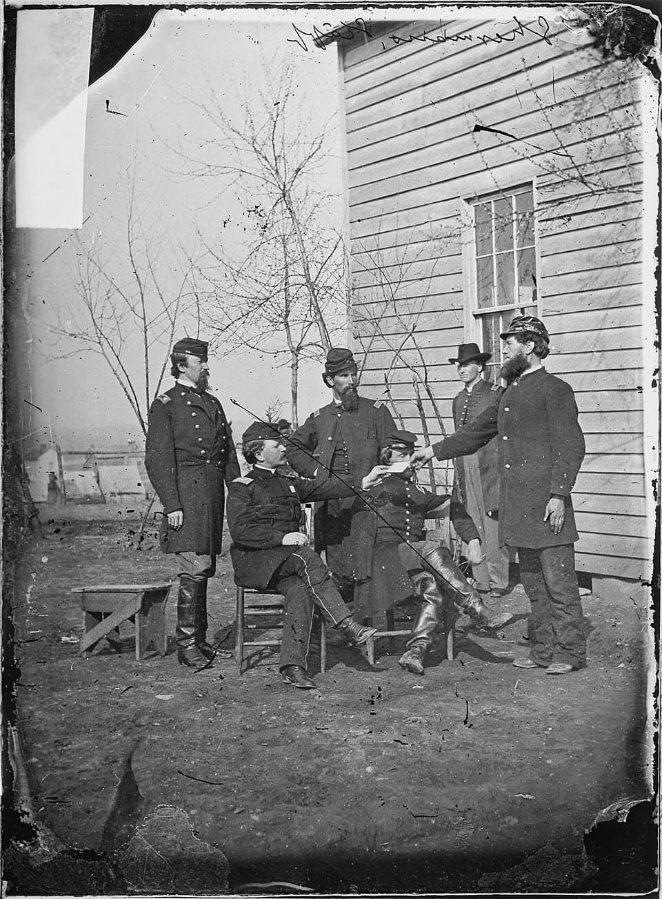 William Tecumseh Sherman - Gen. William T. Sherman and staff - NARA - 530368.jpg
