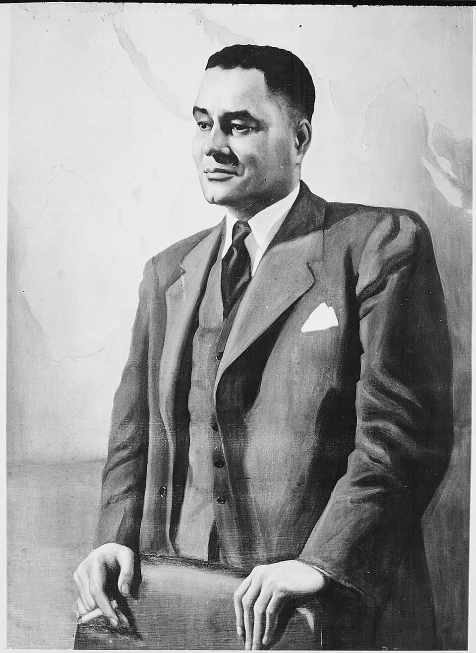 Ralph Bunche - General notes:  Painting