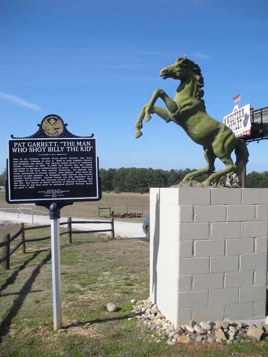 Billy the Kid - The historic marker on the birthplace of Pat Garrett in Cusseta Alabama