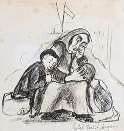 Sholem Aleichem - Rachel Szalit-Marcus: Menshelakh un stsenes : zekhtsen tseykhenungen tsu Sholem Aleykhems verk "Motl Peysi dem hazens yingel"   Berlin 1922
