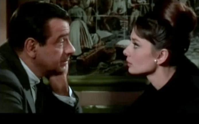 Walter Matthau - Screenshot of Walter Matthau and Audrey Hepburn from the film Charade