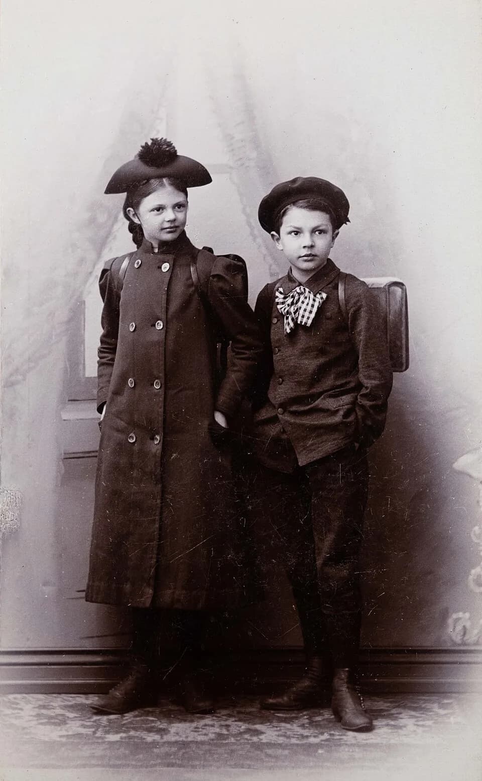 Rudolf Carnap - Childhood portrait of Rudolf and Agnes Carnap, c. 1901-1902