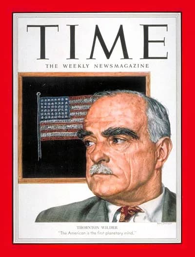 Thornton Wilder - Time magazine, Volume 61 Issue 2. Front cover is an illustration of Thornton Wilder.