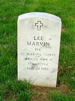 Lee Marvin - Gravestone of former Marine Corps Private First Class Lee Marvin, who became a well-known American actor.