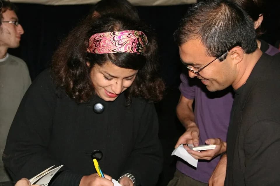 Marjane Satrapi - Marjane Satrapi in 2007 during an Italien premiere of her film Persepolis