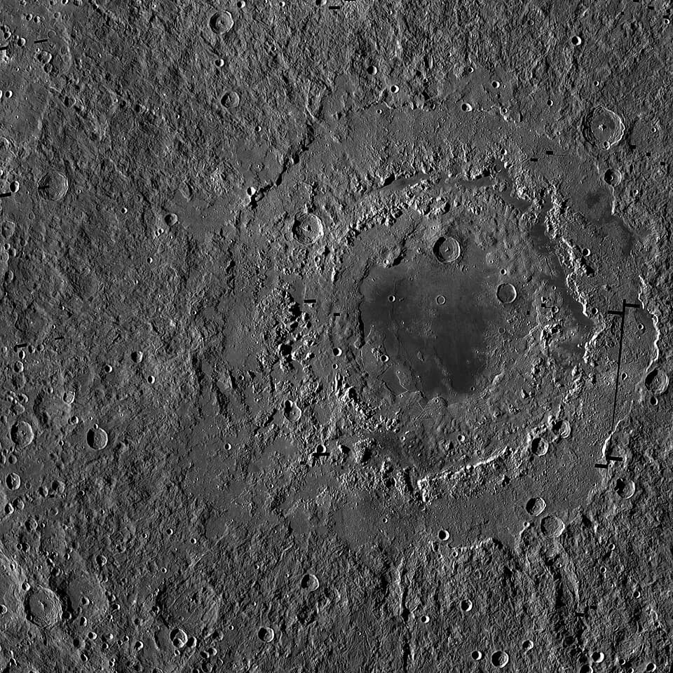Percival Lowell - Mare Orientale, taken by the Lunar Reconnaissance Orbiter