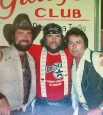 Jerry Lee Lewis - Taken at Gilley's from left to right Johnny Lee,Johnny Paycheck,and Mickey Gilley 3.1.78