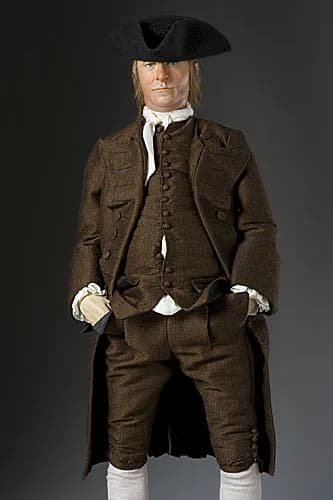Samuel Adams - Historical Mixed Media Figure of Samuel Adams produced by artist/historian George S. Stuart and photographed by Peter d'Aprix. This image, from the George S. Stuart Gallery of Historica