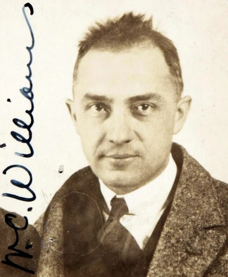 William Carlos Williams - Passport photograph of American poet and medical doctor William Carlos Williams. Image courtesy of the Beinecke Rare Book &amp; Manuscript Library, Yale University.[1]