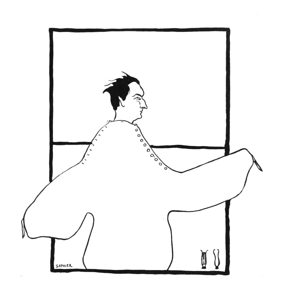 William Carlos Williams - Caricature of poet William Carlos Williams