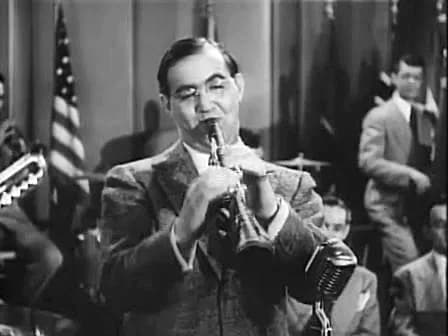 Benny Goodman - Cropped screenshot of Benny Goodman from the film Stage Door Canteen.
