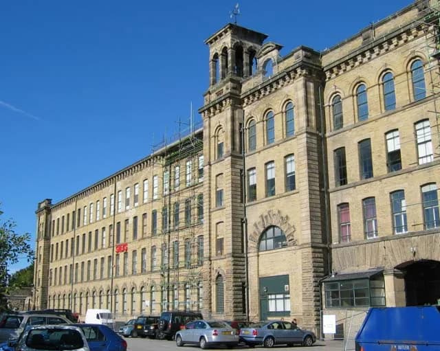 David Hockney - Salts Mill, Saltaire When this was built it was at the cutting edge of the technology of its period, now it has been redeveloped and houses a gallery of David Hockney's work, restauran