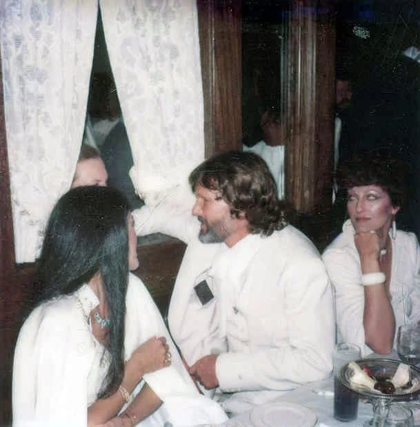 Kris Kristofferson - Rita Coolidge and Kris Kristofferson at the private party after the premiere of the movie A STAR IS BORN, on the third floor of Dillon's Disco 12/18/76 (photo is poor quality beca