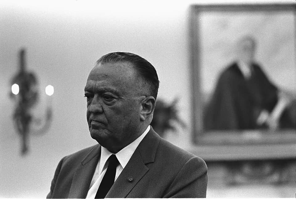 J. Edgar Hoover - J. Edgar Hoover at Oval Office, White House, Washington, DC