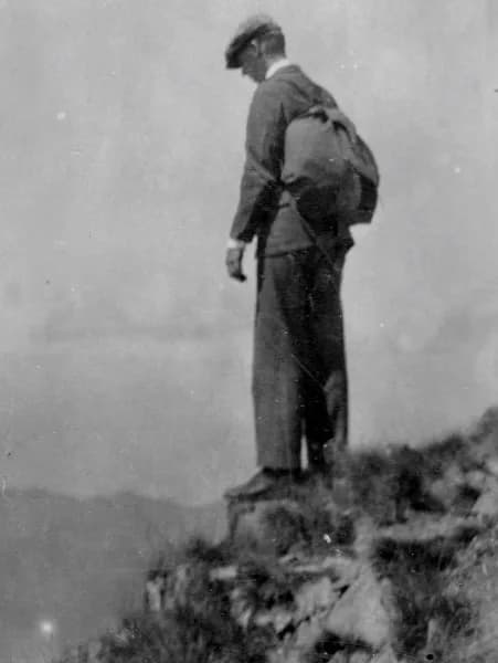 Robert S. Mulliken - Robert Mulliken am Belchen im Schwarzwald, aufgenommen 1927 von Friedrich Hund