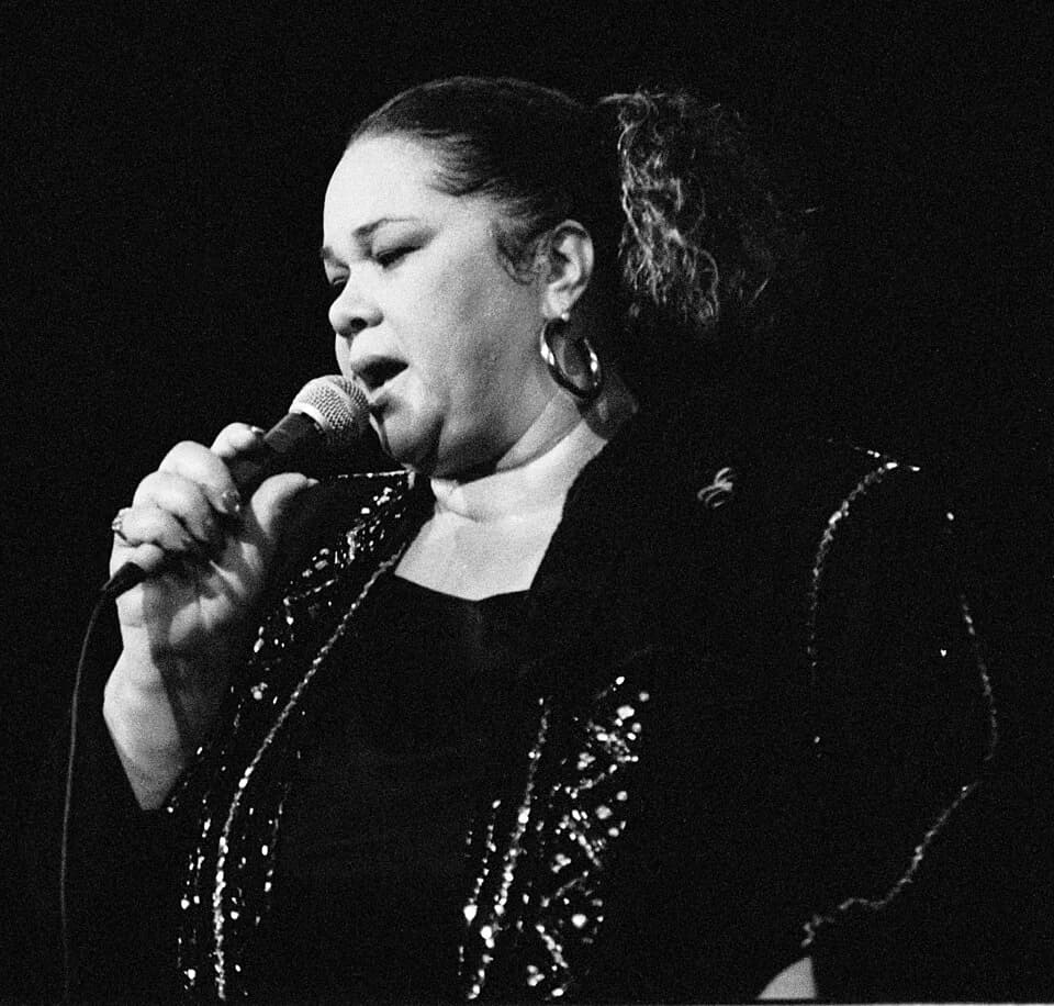 Etta James - La chanteuse américaine de blues Etta James en concert à Deauville (Normandie, France) en juillet 1990.
