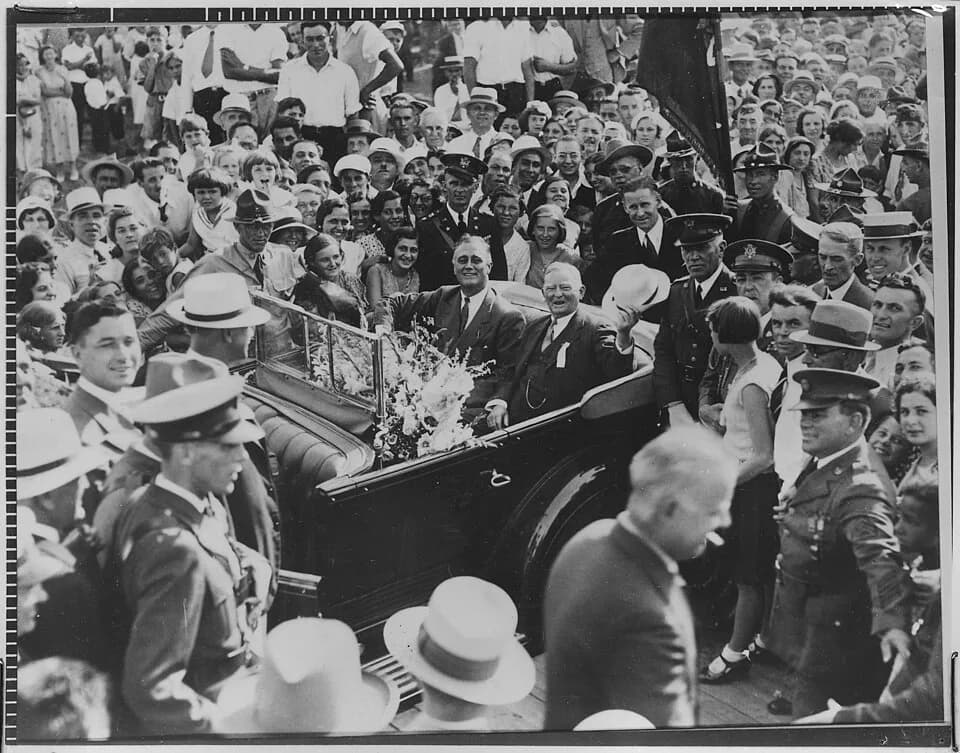 John Nance Garner - Franklin D. Roosevelt and J.Garner in Peekskill, New York - NARA - 197201.jpg
