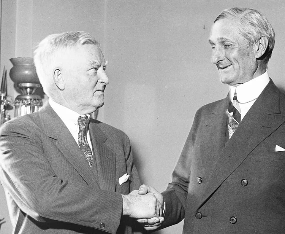 John Nance Garner - Speaker Garner greets William Gibbs McAdoo. William Gibbs McAdoo, former Secretary of the Treasury under Woodrow Wilson, received a warm greeting form Speaker of the House John N. 