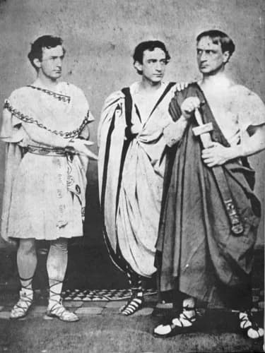 John Wilkes Booth - John Wilkes Booth, Edwin Booth and Junius Booth, Jr. (from left to right) in Shakespeare’s Julius Caesar in 1864.