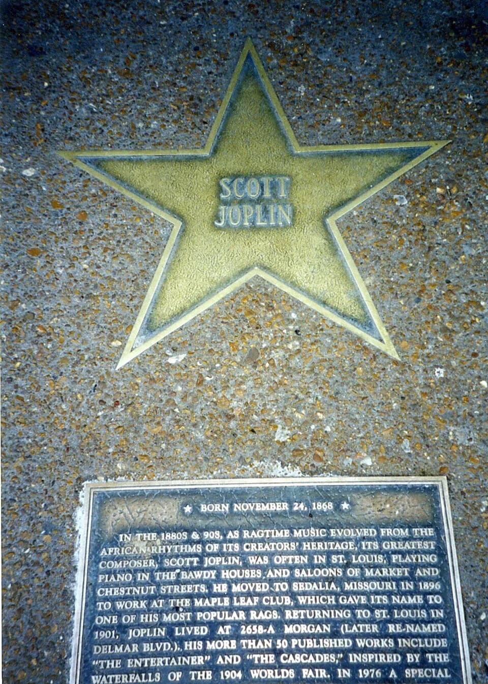 Scott Joplin - Scott Joplin's star on the St.Louis Walk of Fame, 6504 Delmar Boulevard, St.Louis, MO
