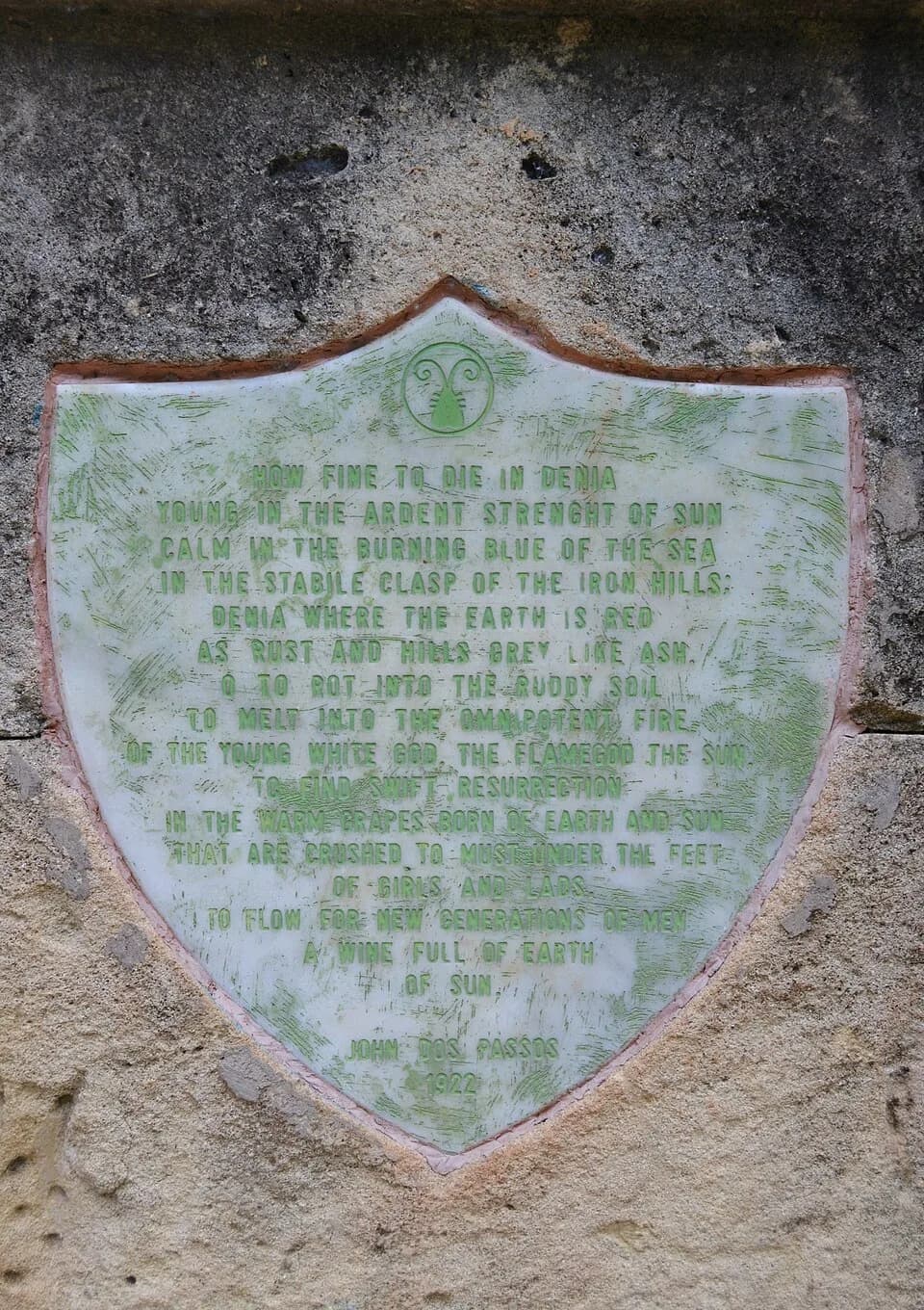 John Dos Passos - Poema de John Dos Passos, cementeri dels anglesos, Dénia.