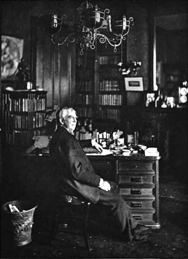 Oliver Wendell Holmes - "Oliver Wendell Holmes in the study of his Boston home"