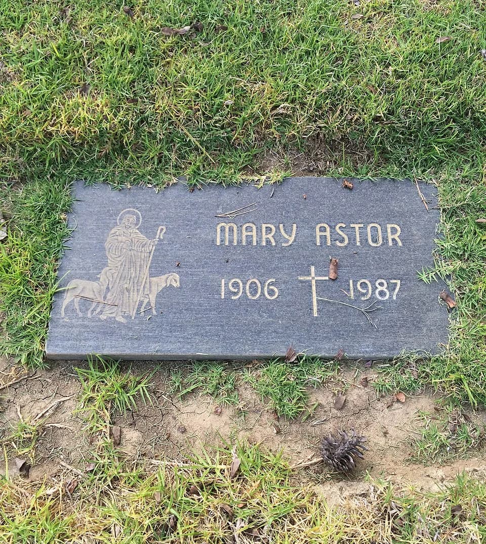 Mary Astor - Grave of Mary Astor at Holy Cross Cemetery.