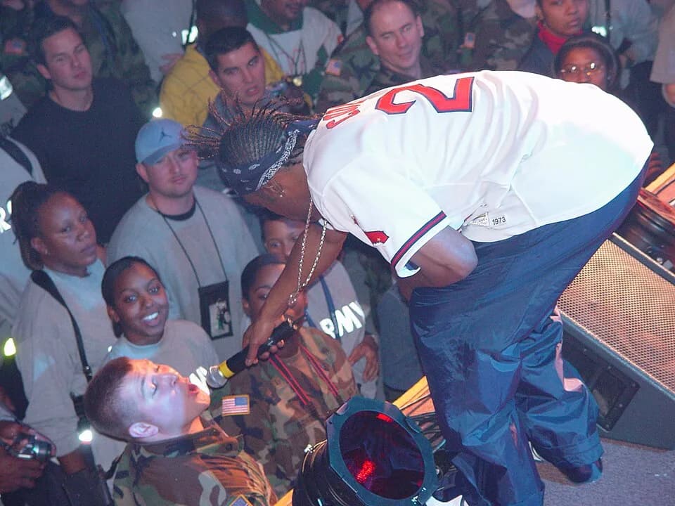 Coolio - Coolio performing for US military Task Force Eagle.