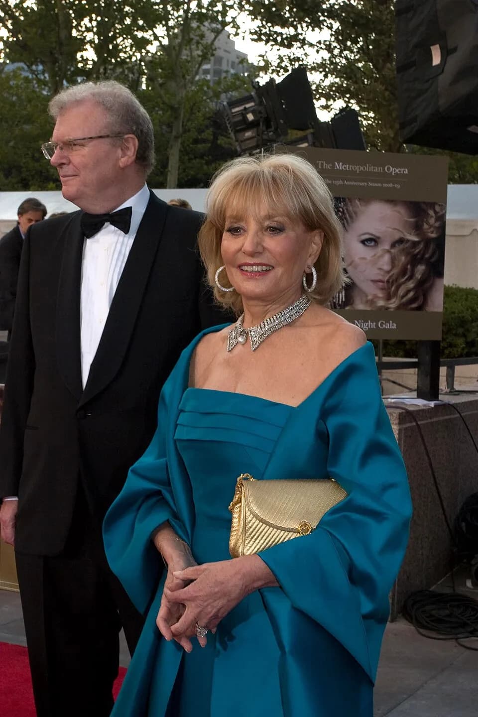Barbara Walters - Journalist Barbara Walters, at the Metropolitan Opera opening in 2008, with Sir Howard Stringer behind her. © Rubenstein, photographer Martyna Borkowski